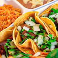 Street Taco Bundle · Ten Delicious Tacos Choice of Carnitas, Steak, Or Chicken  🤤Topped with Fresh Cilantro,  Di...