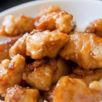 Orange Chicken Rice Bowl · Delicious Cook to order Orange Chicken , On our  fluffy sticky Asian rice Chinese food A la ...