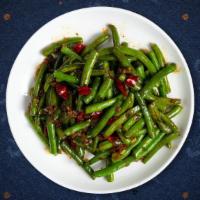 Save The String Beans · Sauteed string beans with bell peppers, onions, and basil.