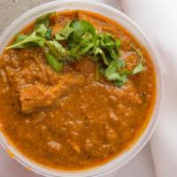 Andhra Chicken · Boneless tender pieces of chicken marinated in chef's homemade masala.