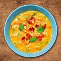 Cottage Cheese Tikka masala · Fresh cottage cheese cubes grilled cooked slowly in a gravy made of tomato and onion and but...
