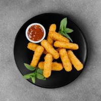 Mozzarella Sticks · Lightly breaded and fried fresh mozzarella fingers served with ranch