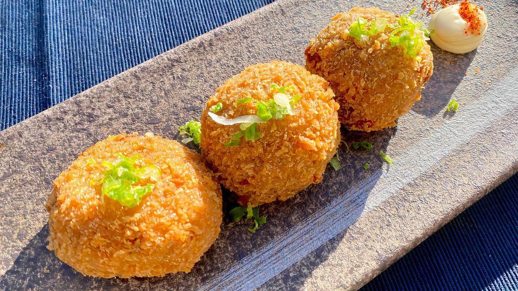 Beef Potato Croquette · Panko breaded curry beef with potatoes and cheese.