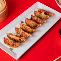 8 Pack Potstickers · Pan-Seared with your choice of Green Vegetable or Ginger Chicken.