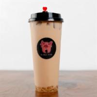 Ginger Milk Tea · Contains real ginger pieces.