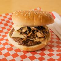 Mushroom Burger (1/4 lb) · With mushroom, mayo, Swiss cheese.