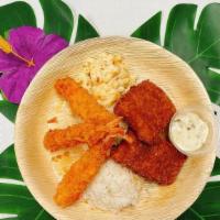 Seafood Combo Plate · A combination of fried fish and shrimp served with a zesty tartar sauce