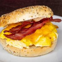 Breakfast Sandwich · Egg and cheese with turkey sausage on either a bagel, English muffin, croissant, or toast.