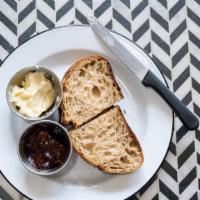 Sourdough · with butter and homemade jam