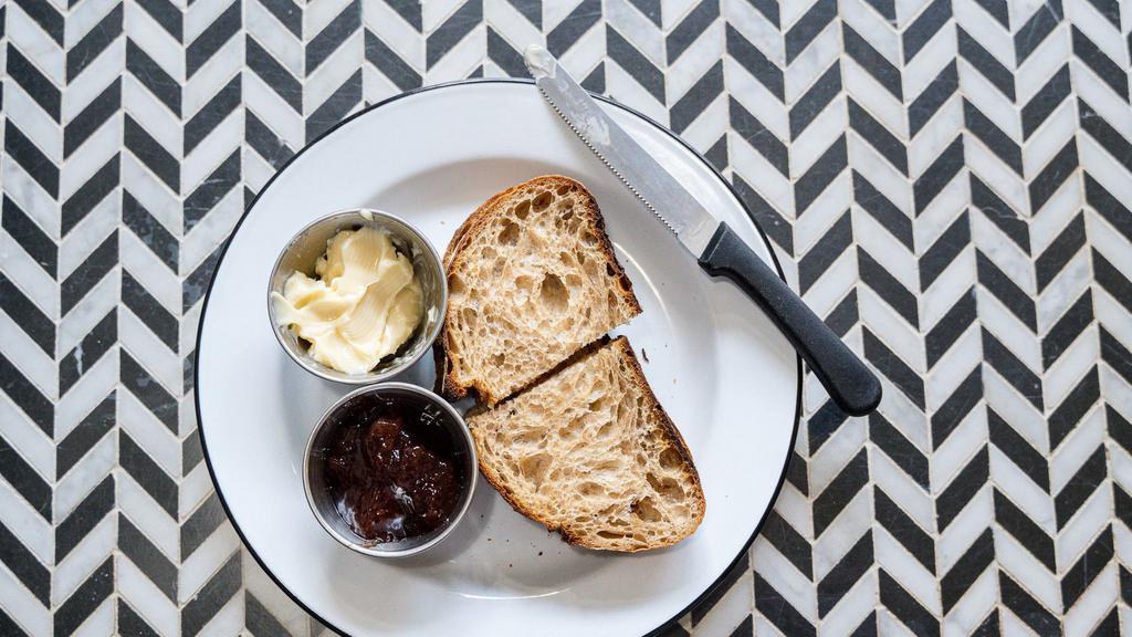Sourdough · with butter and homemade jam