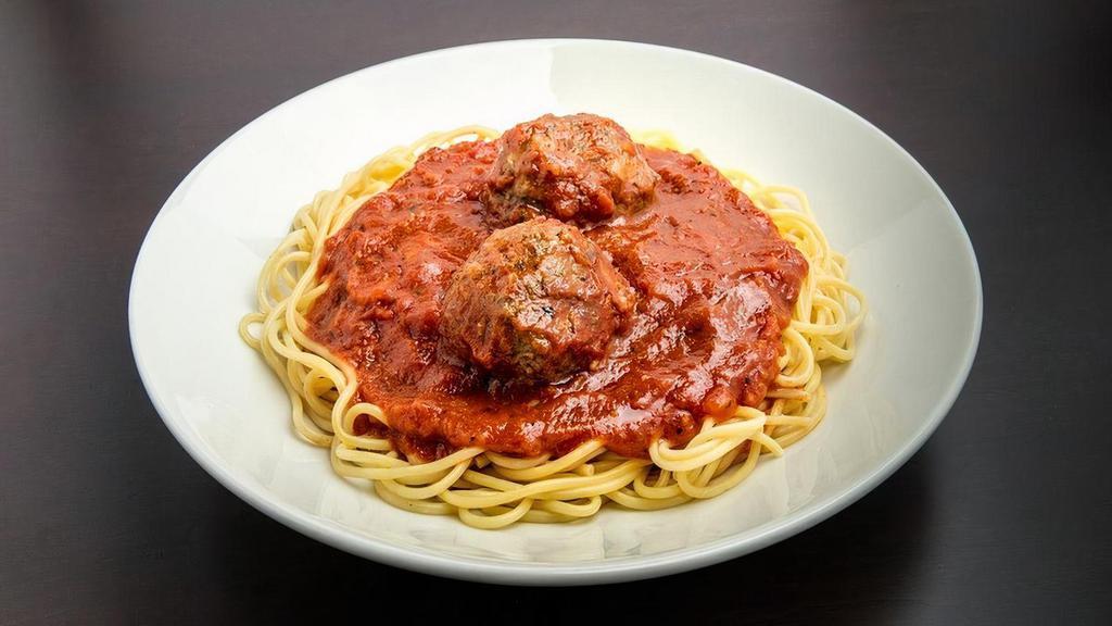 Sicilian Meatballs · Two generously portioned handmade beef meatballs delicately seasoned with a blend of herbs and spices, then topped our from scratch Marinara Sauce.