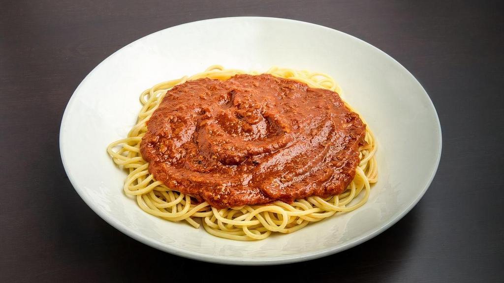 Rich Meat Sauce · Mamma Mia! Our 1969 original from scratch recipe of perfectly ripe tomatoes and ground beef sautéed with freshly chopped onions, celery and garlic, all simmered slowly to perfection with savory Italian herbs and spices. Delizioso!