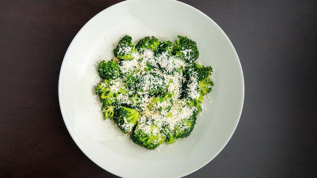 Small Broccoli (Serves 1-2) · Fresh broccoli cooked to perfection topped with our famous Mizithra cheese & browned butter..