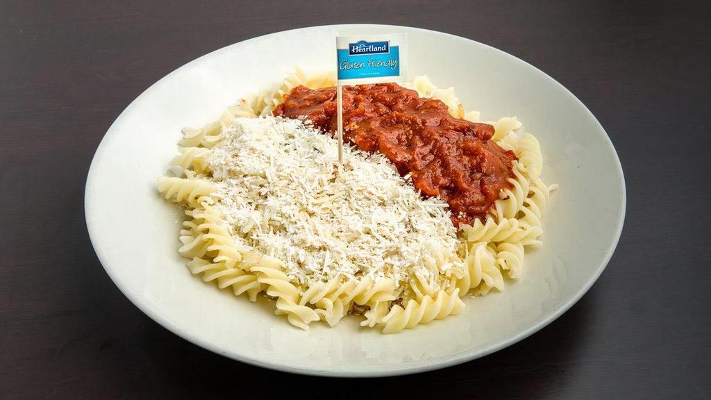 The Manager'S Favorite · Pair any two of our classic sauces (Marinara, Meat, Mizithra & Browned Butter, Mushroom, Clam) to create your favorite combination. Served over gluten friendly fusilli pasta cooked to perfection.