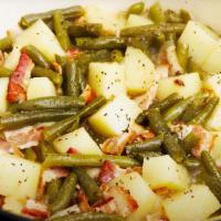 Southern Green beans · Southern Style Green Beans with Potato's and bacon. My Niece doesn't like green beans and wh...