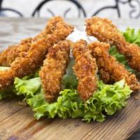 Buffalo Fried Chicken Tenders · Exquisite chicken tenders made with all white chicken meat dipped in spicy buffalo sauce.