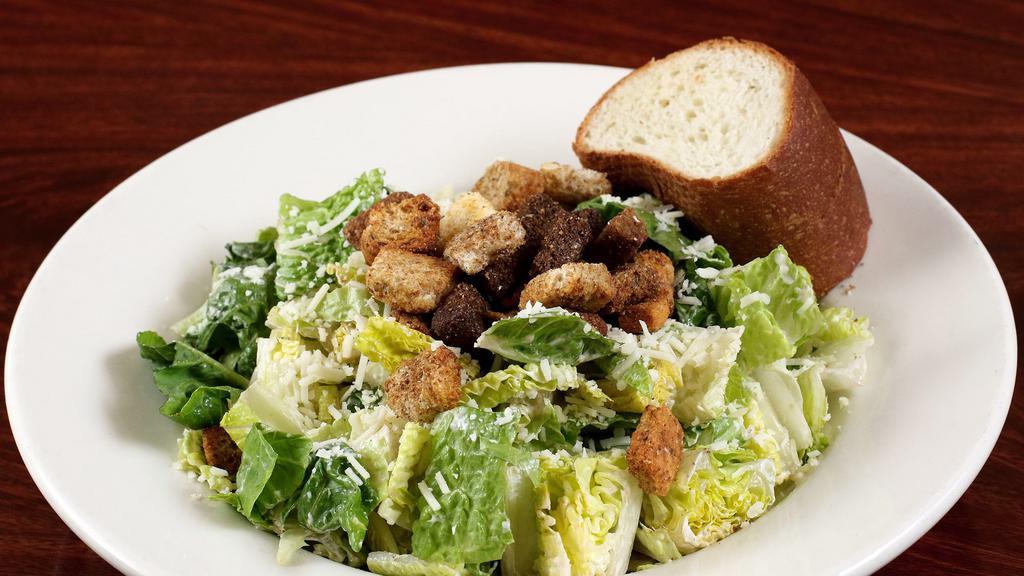 Caesar · Romaine hearts lettuce, croutons and Parmesan cheese.
