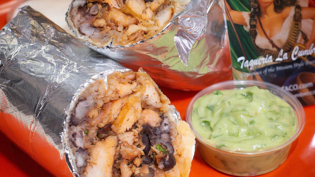 Fajita Burrito · Grilled chicken fajitas, refried beans, rice, & mild salsa.
Make it Super for only $1.50 extra.
