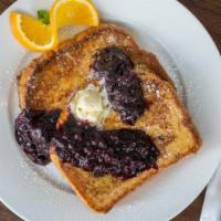 Pan De Mie Citrus French Toast · Served with homemade jam.