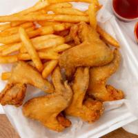 Chicken Wings (6) · with fries