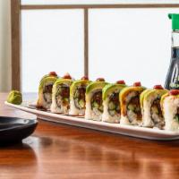911 Roll Roll (SPICY) · SPICY tuna, Cucumber + Avo, SPICY Sauce