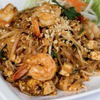 Pad Thai · Stir-fried flat rice noodles with egg, tofu, and bean sprout.