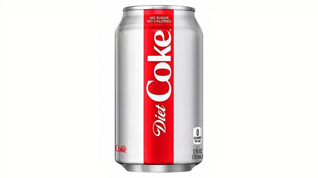 Diet Coke · No-calorie sparkling Cola in a 12 oz. can