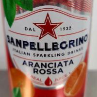 San Pellegrino Aranciata Rossa · Red orange flavoured Italian sparkling water