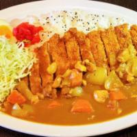 King Chicken Katsu Curry · Deep fried GIANT CHICKEN KATSU with delicious Japanese curry.