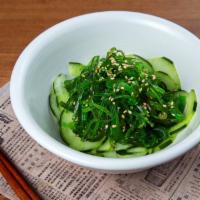 Seaweed Salad · Sliced cucumber, seaweed, and sesame ginger dressing.