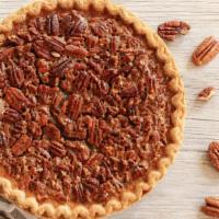 Pecan Pie · Flaky pastry filled with caramel then topped with fresh, buttery pecans.