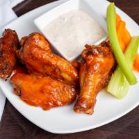  Chicken Wings · Gluten free. Sweet, spicy or BBQ sauce.