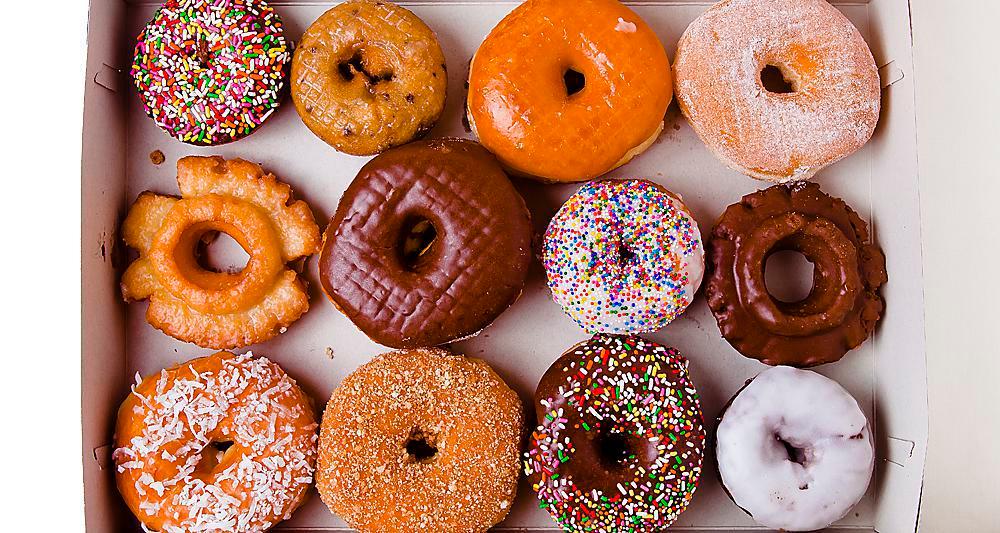 Box of Assorted Regular Donuts · An assorted mix of our raised, cake and old fashion donuts. Additional charges may apply for substitutes.