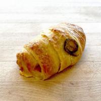 Ham and Cheese Croissant w/ Jalapeno · Savory all-butter croissant filled with ham, Swiss cheese, and jalapeño.