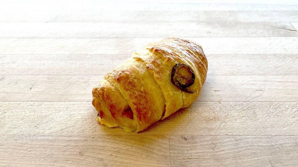Ham and Cheese Croissant w/ Jalapeno · Savory all-butter croissant filled with ham, Swiss cheese, and jalapeño.