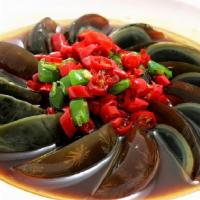 12. Preserved egg with pepper尖椒皮蛋 · Spicy.