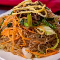 3. Jap Chae · Clear yam noodles w/ vegetables & Beef