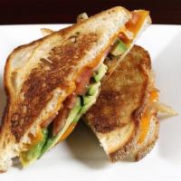 California Grilled Cheese · bacon, avocado, tomato, grilled onion.