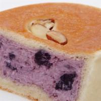 Blueberry Cream Cheese Bread · Blueberry creamcheese filled breadn topped with almond flakes
Contains Wheat, Milk, Egg, Tre...