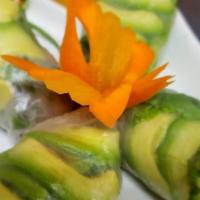 Avocado Roll · Rice paper rolls stuffed with fresh avocado and vegetables.