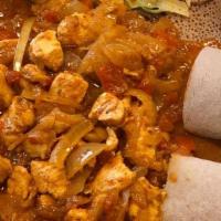 Doro Tibs · Spicy. Chicken tender pieces of chicken sauteed in a rich mixture of garlic, ginger, onion, ...
