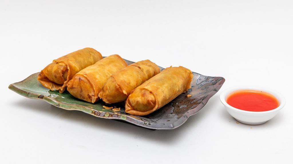 A3. House Egg Rolls · Egg rolls filled with chicken and vegetables