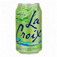 Lime La Croix · Naturally essenced sparkling water.