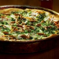 The Al Capone · Vegetarian pizza. Obviously, al never met a meal he didn’t like! Fresh spinach, ricotta, oni...