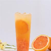 Grapefruit Paradise  · Four Season Tea + Kumquat and Fresh Grapefruit Bits