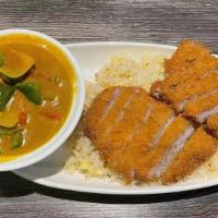 Curry Pork Chop over Rice 咖喱豬扒飯 · 