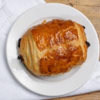 Chocolate Croissant · Pain Au Chocolat, a fluffy and buttery croissant with chocolate filling.