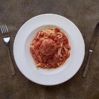 Spaghetti Meatball · Our Classic homemade marinara, tossed with spaghetti and a meatball.