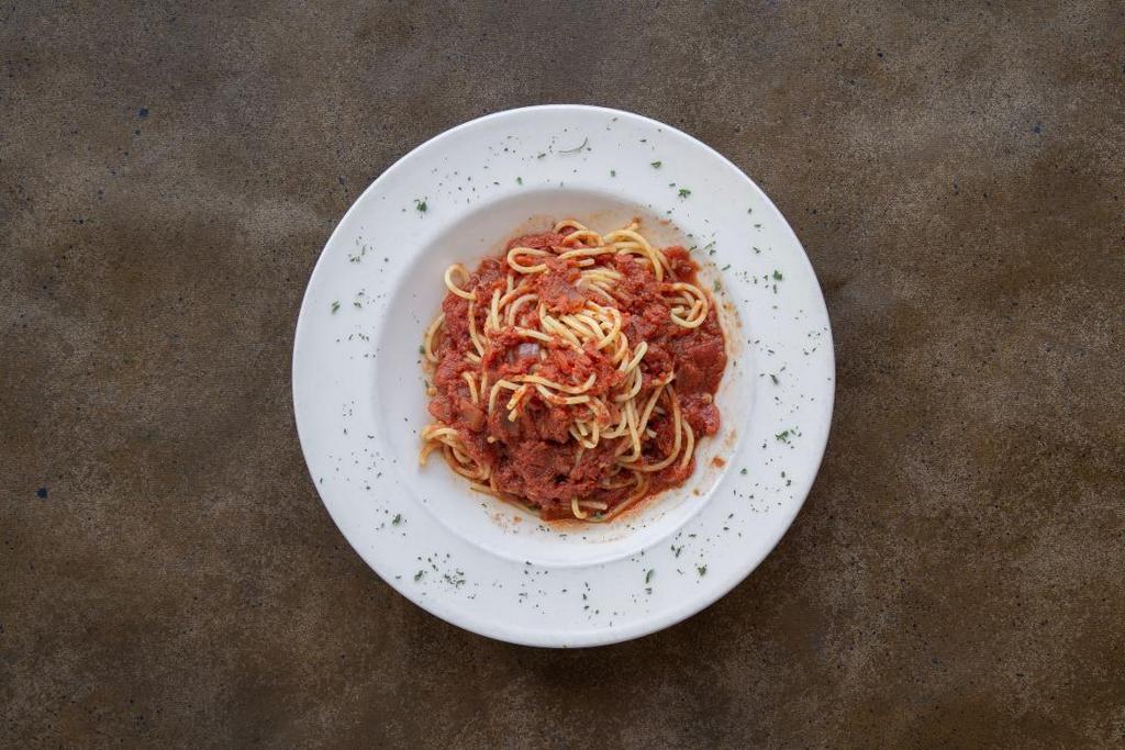 Spaghetti Marinara · A classic with homemade marinara sauce!