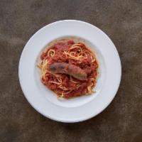 Spaghetti Sausage · Our Classic homemade marinara, tossed with spaghetti and an Italian sausage link.